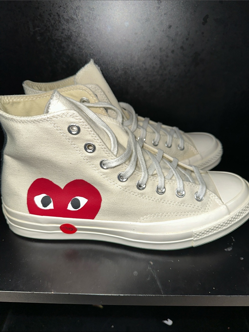 Converse High-Top Sneakers with Red Heart Graphic